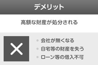 破産・倒産のデメリット